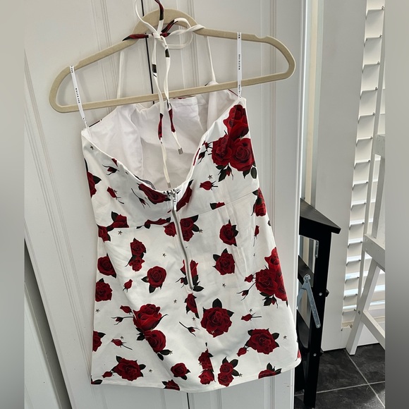 White Fox Scarlett Rose Halter Dress - Picture 3 of 4